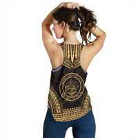 Palau Women's Racerback Tank - Polynesian Chief Gold Version - Polynesian Pride