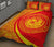 Hawaii Quilt Bed Set Coat Of Arms Polynesian - Circle Style Red And Yellow - Polynesian Pride