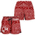 Tonga Women's Short - Tonga Seal With Polynesian Tattoo Style (Red) - Polynesian Pride