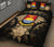 Kiribati Polynesian Quilt Bed Set Hibiscus Gold - Polynesian Pride