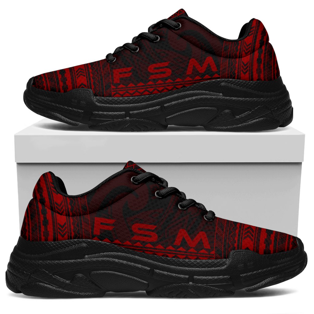 Federated States Of Micronesia Chunky Sneakers - Polynesian Chief Red Version - Polynesian Pride
