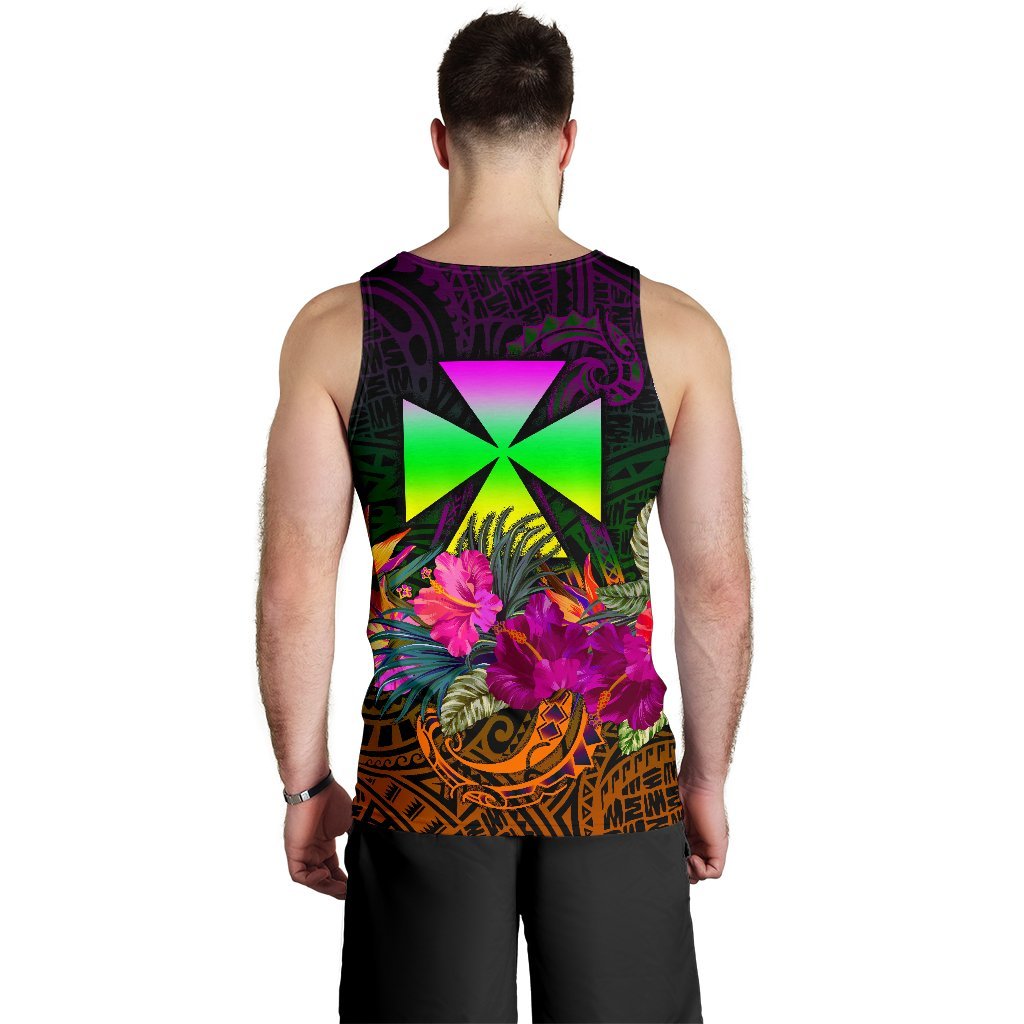 Wallis and Futuna Men's Tank Top - Summer Hibiscus - Polynesian Pride