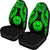 Tahiti Polynesian Car Seat Covers Pride Seal And Hibiscus Green - Polynesian Pride