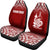 New Caledonia Custom Personalised Car Seat Covers - New Caledonia Coat Of Arms Polynesian Tattoo Fog Red - Polynesian Pride