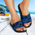 American Samoa Slide Sandals - Turtle Hibiscus Pattern Blue - Polynesian Pride