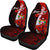 Fiji Polynesian Custom Personalised Car Seat Covers - Coat Of Arm With Hibiscus - Polynesian Pride