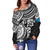 Yap Polynesian Off Shoulder Sweater (Women) - White Turtle - Polynesian Pride