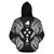 Kosrae Polynesian All Over Zip up Hoodie Map Black - Polynesian Pride