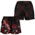 Kosrae Polynesian Women's Shorts - Turtle With Blooming Hibiscus Red - Polynesian Pride