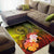 American Samoa Polynesian Area Rug - Humpback Whale with Tropical Flowers - Polynesian Pride