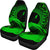 Palau Car Seat Covers - Palau Map Hibiscus And Wave Green - K6 Universal Fit Green - Polynesian Pride