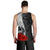 Tahiti Polynesian Custom Personalised Men's Tank Top - Coat Of Arm With Hibiscus White - Polynesian Pride