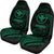 Hawaii Polynesian Car Seat Covers - Green Tribal Wave - Polynesian Pride