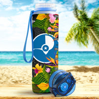 Yap State Custom Personalised Hydro Tracking Bottle - Seal Spiral Polynesian Patterns - Polynesian Pride