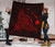 Rays Hawaii Map Polynesian Premium Quilt - Red - Polynesian Pride