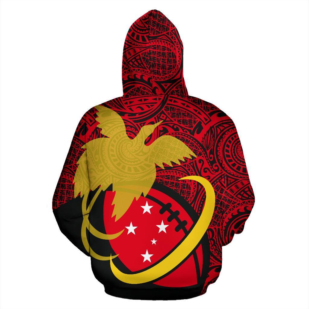 Papua New Guinea Rugby Hoodie Papua New Guinea Flag Rugby 2020 Polynesian Tattoo Style TH0 - Polynesian Pride