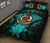 Vanuatu Polynesian Quilt Bed Set Hibiscus Turquoise - Polynesian Pride