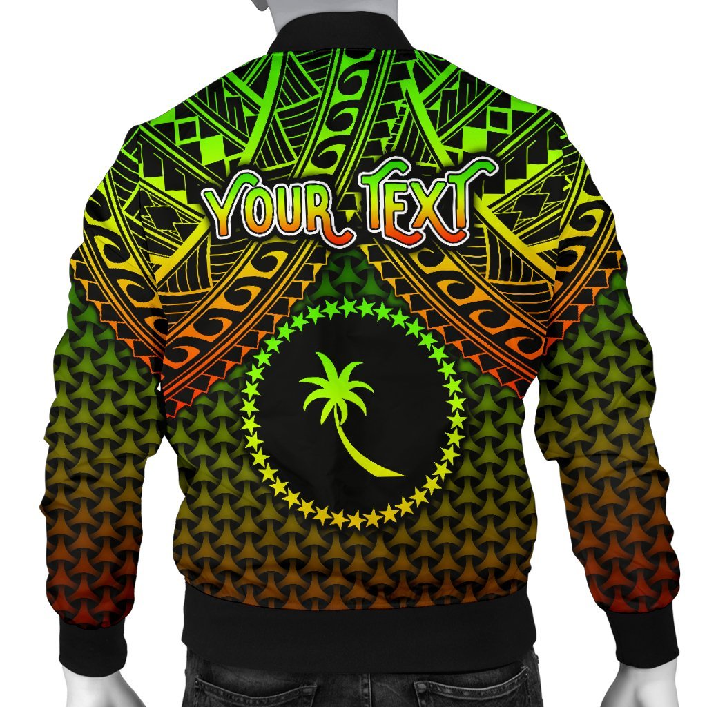 Polynesian Chuuk Personalised Men's Bomber Jacket - Reggae Vintage Polynesian Patterns - Polynesian Pride