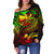 Polynesian Wallis and Futuna Women's Off Shoulder Sweater - Reggae Shark Polynesian Tattoo - Polynesian Pride