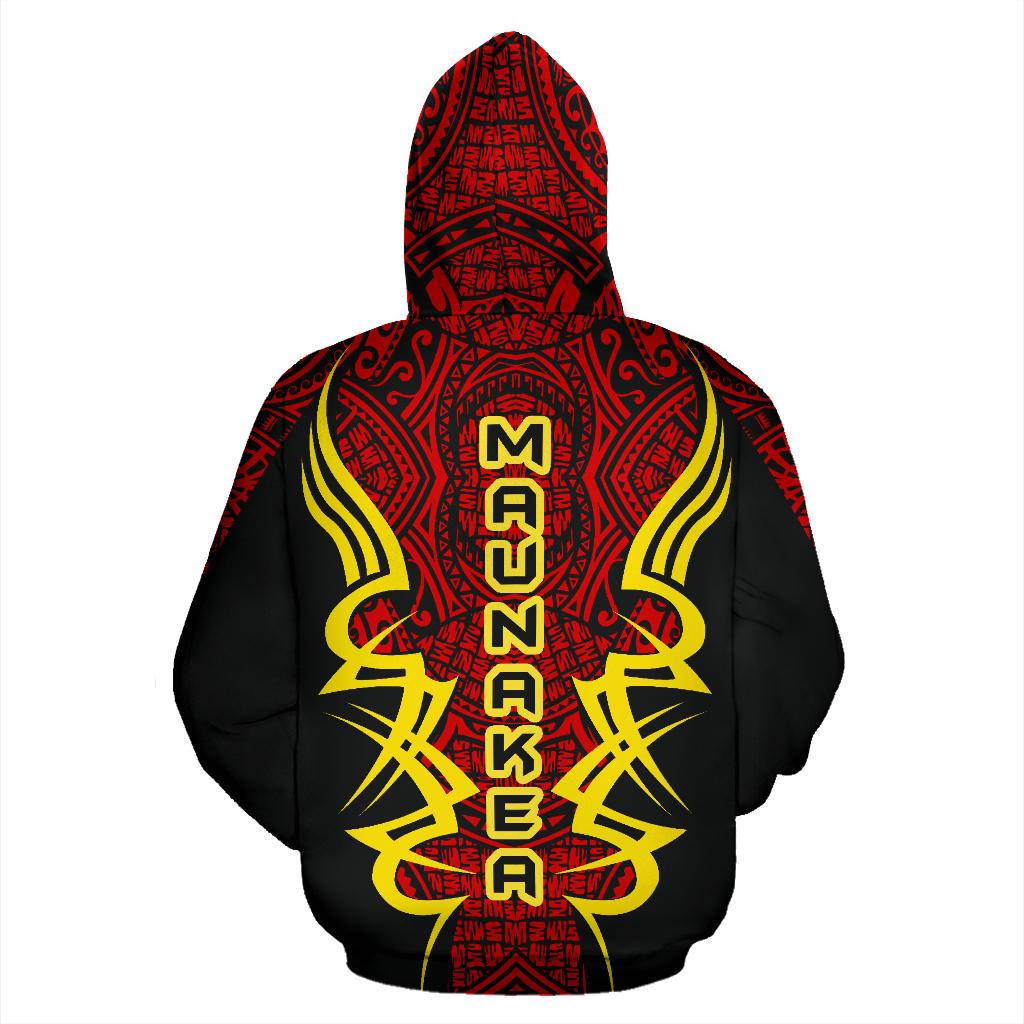 Hawaiian Mauna Kea Polynesian Zip up Hoodie Armor Style - Polynesian Pride