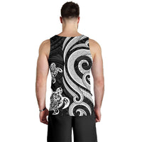 Pohnpei Micronesian Men Tank Top - White Tentacle Turtle - Polynesian Pride