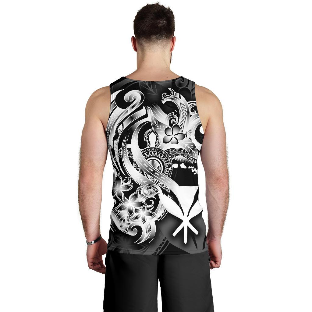 Polynesian Hawaii Men's Tank Top - Kanaka Maoli White Turtle - Polynesian Pride