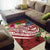 Guam Polynesian Area Rug - Summer Plumeria (Black) - Polynesian Pride