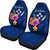 Kosrae Micronesia Car Seat Covers - Floral With Seal Blue - Polynesian Pride