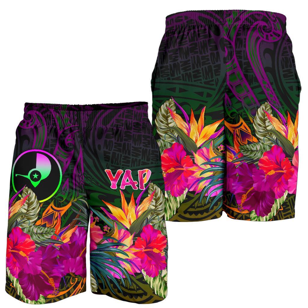 YAP Men's Shorts - Summer Hibiscus - Polynesian Pride