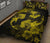 Hawaii Head Hammer Shark Hibiscus Yellow Quilt Bed Set - Polynesian Pride