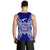 American Samoa Polynesian Men Tank Top Map Blue - Polynesian Pride