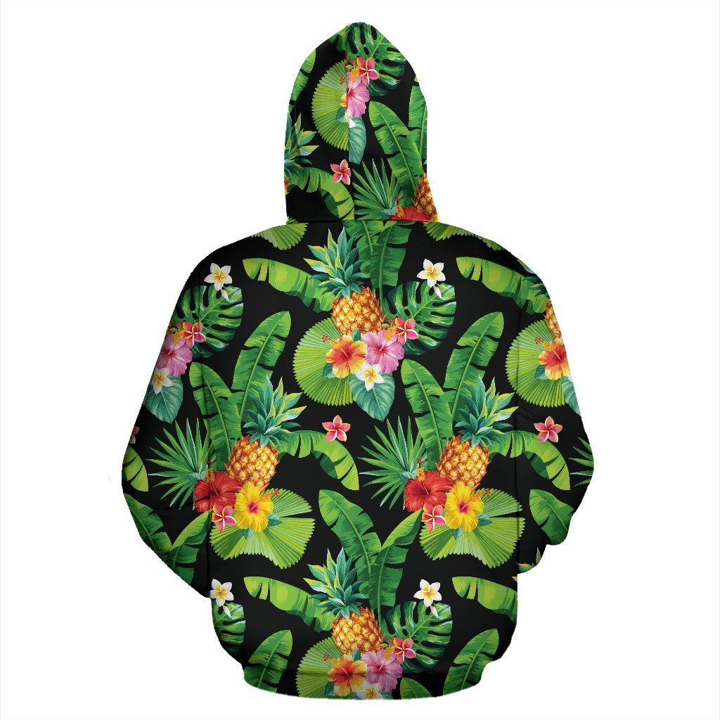 Polynesian All Over Hoodie Polynesian Tropical Fruit & Vegetable Print 05 - Polynesian Pride