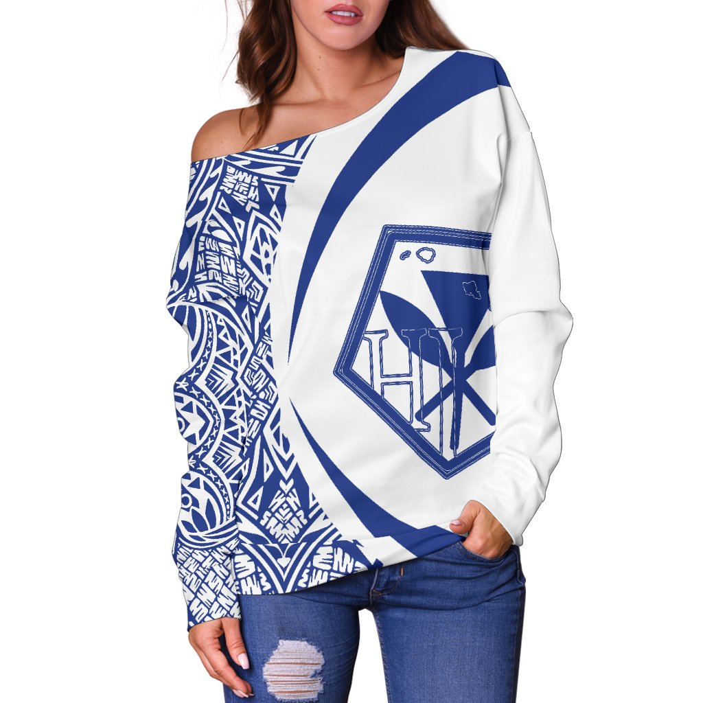 Kanaka Polynesian Women's Off Shoulder Sweater 01 - Polynesian Pride