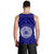 American Samoa Personalised Men's Tank Top - Seal In Polynesian Tattoo Style ( Blue) - Polynesian Pride