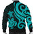 Tonga Polynesian Men Bomber Jacket - Turquoise Tentacle Turtle - Polynesian Pride