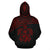 Guam All Over Hoodie Micronesia Curve Red Style - Polynesian Pride