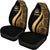 Vanuatu Car Seat Covers - Gold Polynesian Tentacle Tribal Pattern - Polynesian Pride