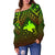 Polynesian Papua New Guinea Off Shoulder Sweater - Reggae Vintage Polynesian Patterns - Polynesian Pride