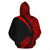 Polynesian Turtle Map of Hawaii Zip Hoodie Red Circle Style - Polynesian Pride