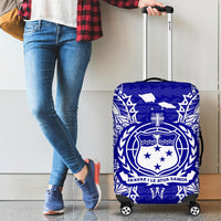 Samoa Polynesian Luggage Covers Map Blue - Polynesian Pride