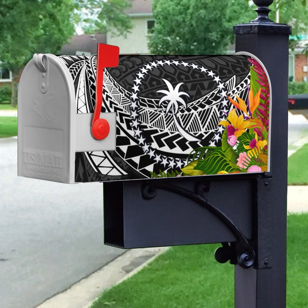 Chuuk State Mailbox Cover - Tropical Flowers Style - Polynesian Pride