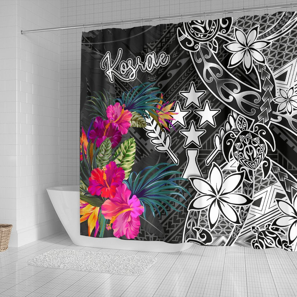 Kosrae Shower Curtain - Turtle Floral - Polynesian Pride