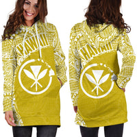 Hawaii Hoodie Dress - Hawaii Kanaka Maoli Map 11 TH90 - Polynesian Pride