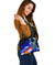 Pohnpei Custom Personalised Shoulder Handbag - Humpback Whale with Tropical Flowers (Blue) - Polynesian Pride