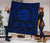 Hawaii Premium Quilt - Hawaii Map Honu Hibiscus Blue Polynesian Premium Quilt - Polynesian Pride