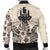 Tahiti Men's Bomber Jacket - The Beige Hibiscus - Polynesian Pride