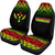 Kosrae Custom Personalised Car Seat Covers - Kosrae Flag Fog Reggae Style - Polynesian Pride