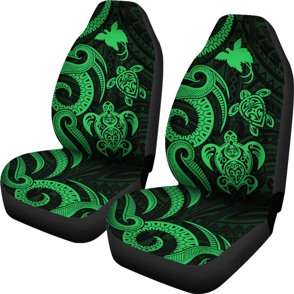 Papua New Guinea Car Seat Covers - Green Tentacle Turtle - Polynesian Pride