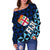 Fiji Polynesian Women's Off Shoulder Sweater Coat Of Arms Th5 - Polynesian Pride