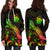 New Caledonia Polynesian Hoodie Dress - Turtle With Blooming Hibiscus Reggae - Polynesian Pride